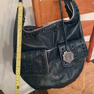 Vince Camuto Black Leather Tote Bag